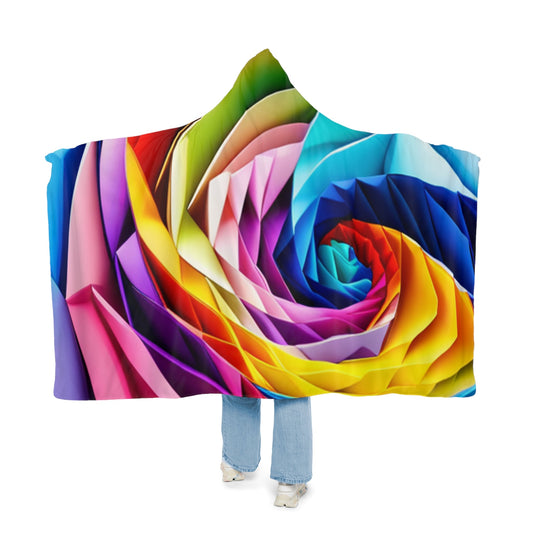 Origami Rose - Hooded Blanket & Pillow Bundle