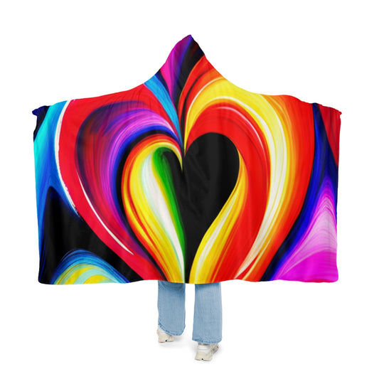 Vivid Heart - Hooded Blanket & Pillow Bundle